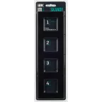 SKANDY Рамка 4-местная SK-F24Bl стекло черный IEK