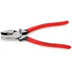 Плоскогубцы электромонтера Linemans Pliers резка - проволока средней твердости 46мм твердая проволока 3мм L-240мм черные обливные рукоятки