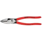 Плоскогубцы электромонтера Linemans Pliers резка - проволока средней твердости 46мм твердая проволока 3мм L-240мм черные обливные рукоятки