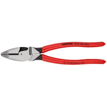 Плоскогубцы электромонтера Linemans Pliers резка - проволока средней твердости 46мм твердая проволока 3мм L-240мм черные обливные рукоятки