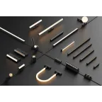 Светильник светодиодный трековый подвесной Flex Tube Opal L500 для магнитной системы Galakti 244x26x315 мм 8 Вт 4000 K 360 град CRI»95 черный
