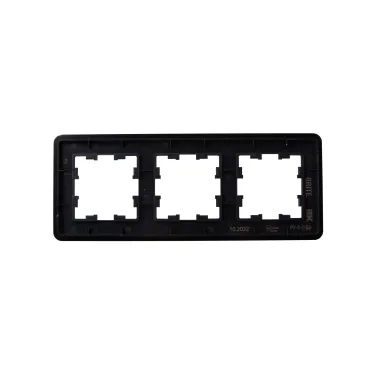 BRITE Рамка 3 поста РУ-3-1-Бр металл черный RE AL IEK