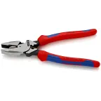 Linemans Pliers плоскогубцы электромонтёра с приспособлением для протяжки кабеля и обжима кабельных наконечников рез: проволока средней твёрдости 46 мм твёрдая проволока 3 мм L-240 мм чёрные 2-компонентные рукоятки блистер