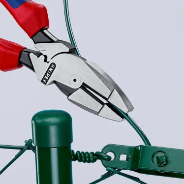 Плоскогубцы электромонтера Linemans Pliers резка - проволока средней твердости 46мм твердая проволока 3мм L-240мм черные обливные рукоятки