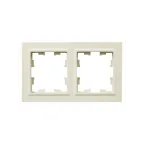 BRITE Рамка 2 поста IP44 РУ-2-БрКр-44 бежевый