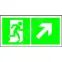 Знак безопасности PP-40205.E37''Напр. к эвакуационному выходу направо вверх''
