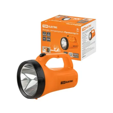 Фонарь светодиодный "Прожектор 5", 3 Вт LED+12 SMD, бат. 3*АА | SQ0350-0068 | TDM