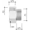 Переходник M20x1.5 наружная резьба/ M25x1.5 внутренняя резьба