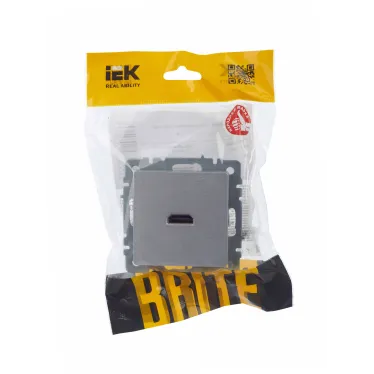 BRITE Розетка HDMI РHDMI-0-БрА алюминий