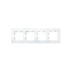 BRITE Рамка 4 поста РУ-4-2-Бр стекло белый RE IEK