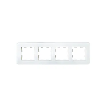 BRITE Рамка 4 поста РУ-4-2-Бр стекло белый RE IEK
