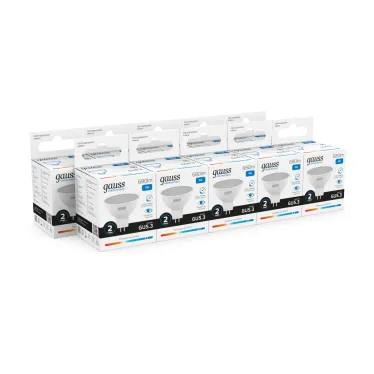 Лампа светодиодная LED 9 Вт 680 лм 6500К софит MR16 холодный GU5.3 AC 220В Elementary Gauss
