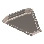 Угол горизонтальный 45 градусов Стандарт INOX (AISI 409) 500х50 | PR16.3479 | Промрукав