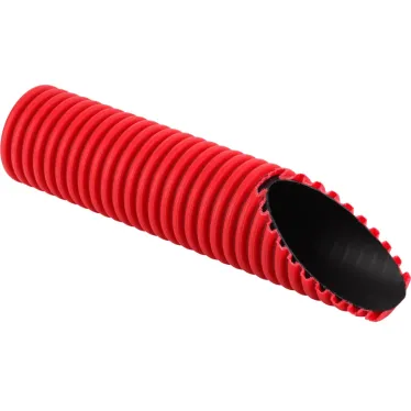 Труба гибкая двустенная ПНД/ПВД 90мм красная (50м)