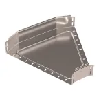 Угол горизонтальный 45 градусов Стандарт INOX (AISI 409) 500х100 | PR16.3481 | Промрукав