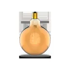                  Лампа светодиодная филаментная LED 2.5 Вт 200 лм 2000К AC185-265В E27 шар G125 теплая золотистая колба Black Filament
               