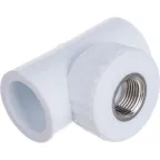 Тройник комбинированный ВР 25x1/2'x25 полипропиленовый PPR белый