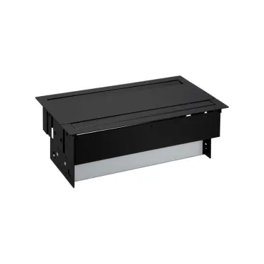 Двухсторонний врезной x12 розеточный блок, планка, 4x2P+E, 4x2P+E UPS, 8xRJ45, черный, S400 | 47602240-138 | Simon