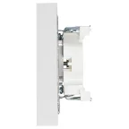 Розетка Intro Accent 6-204-01 2х2P, 16А-250В, IP20, СУ, AL/CU, белый