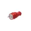 MultiSet Вилка 2К+З прямая каучуковая 16А/250В IP44 Красная