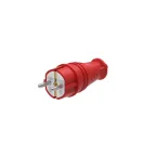 MultiSet Вилка 2К+З прямая каучуковая 16А/250В IP44 Красная