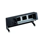                  Simon S400 Настольный розеточный блок, 1х2P+E, 3 пустых модуля, черный, Simon 400 | 42401000-138 | Simon
               