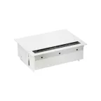 Simon S400 Врезной розеточный блок с крыш., ввод щетка, 2x2P+E, 2xUSB заряд. уст., 1 пустой модуль белый, S400 | 44422000-130 | Simon
