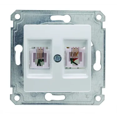 Lillium Розетка двойная компьютерная CAT5e (механизм) белая
