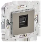                  SKANDY Розетка компьютерная RJ45 кат.6 SK-K02N никель IEK
               
