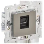                  SKANDY Розетка компьютерная RJ45 кат.5E SK-K01N никель IEK
               