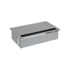 Врезной x5 розеточный блок, щетка, 3x2P+E, 2xUSB з/у, 2xRJ45, алюминий, S400 | 44523020-133 | Simon
