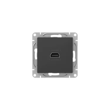 Эпика Механизм розетки HDMI черный EKF