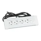 Настольный блок - 4x2К+3 + 1 выключатель с подсветкой - со шнуром | 653560 | Legrand