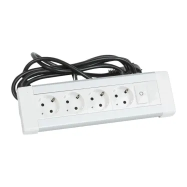 Настольный блок - 4x2К+3 + 1 выключатель с подсветкой - со шнуром | 653560 | Legrand