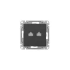 Эпика Механизм розетки RJ45 - 2шт (cat5) черный EKF