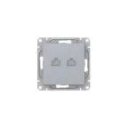 Эпика Механизм розетки RJ45 - 2шт (cat5) алюминий EKF