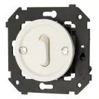                  Выключатель 1-кл. проходной, пластик, цвет Слоновая кость матовый (клавишный)
               