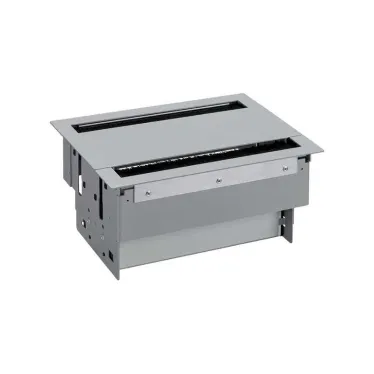 Двухсторонний врезной x8 розеточный блок, щетка, 6x2P+E, 4xRJ45, алюминий, S400 | 46403020-133 | Simon