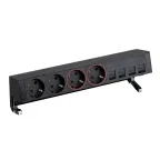 Simon S400 Настольный розеточный блок, 2x2P+E, 2x2P+E UPS, адаптер для 4хRJ45, моноблок, черный, Simon 400 | 42602240-138 | Simon
