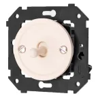                  Выключатель 1-кл. проходной, пластик, цвет Песочное Золото матовый (тумблерный)
               