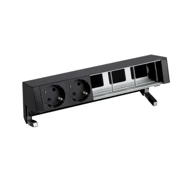 Simon S400 Настольный розеточный блок, 2х2P+E, 3 пустых модуля, черный, Simon 400 | 42502000-138 | Simon