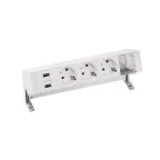                  Настольный x5 розеточный блок, 3x2P+E, 2xUSB з/у, 1 пустой модуль, белый, S400 | 42523000-130 | Simon
               