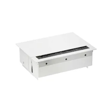 Врезной x4 розеточный блок, щетка, 3x2P+E, 2xRJ45, белый, S400 | 44403020-130 |