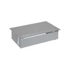 Simon S400 Врезной розеточный блок с крыш., и мет.вводом, 2x2P+E, 2xUSB заряд. уст.,1 пустой модуль алюм.,S400 | 45422000-133 | Simon