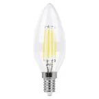 Лампа светодиодная LED 7вт Е14 теплый свеча FILAMENT диммируемая