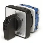                  Переключатель двухпозиционный 16А (0-1) 60 градусов, 2 полюса, рамка 48х48 мм, 400В AC, IP54
               