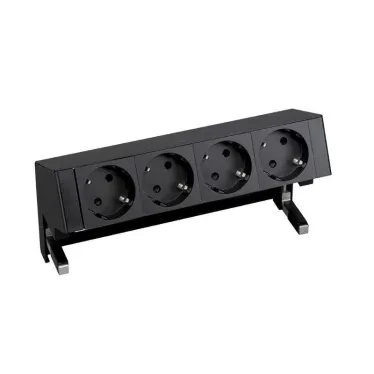 Simon S400 Настольный розеточный блок, 4x2P+E, черный, Simon 400 | 42404000-138 | Simon