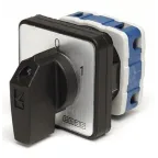                  Переключатель двухпозиционный 16А (0-1) 60 градусов, 3 полюса, рамка 48х48 мм, 400В AC, IP54
               