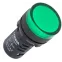 Лампа ad16-22ds led матрица d22 мм зеленый 220в ac