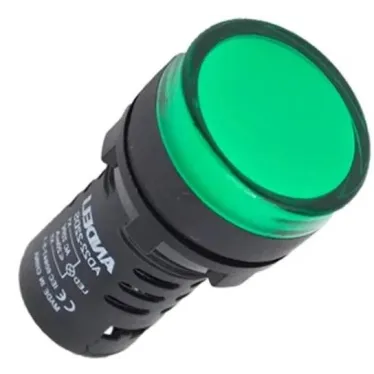 Лампа ad16-22ds led матрица d22 мм зеленый 220в ac